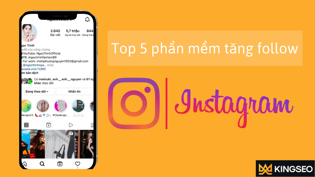 Top 5 phần mềm tăng follow Instagram miễn phí tốt nhất - KINGSEO.VN